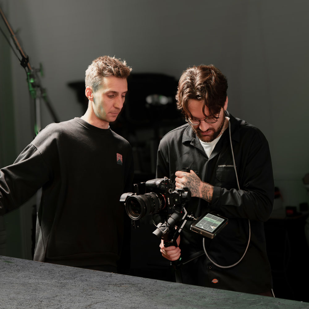 Tournage en cours sur un chantier