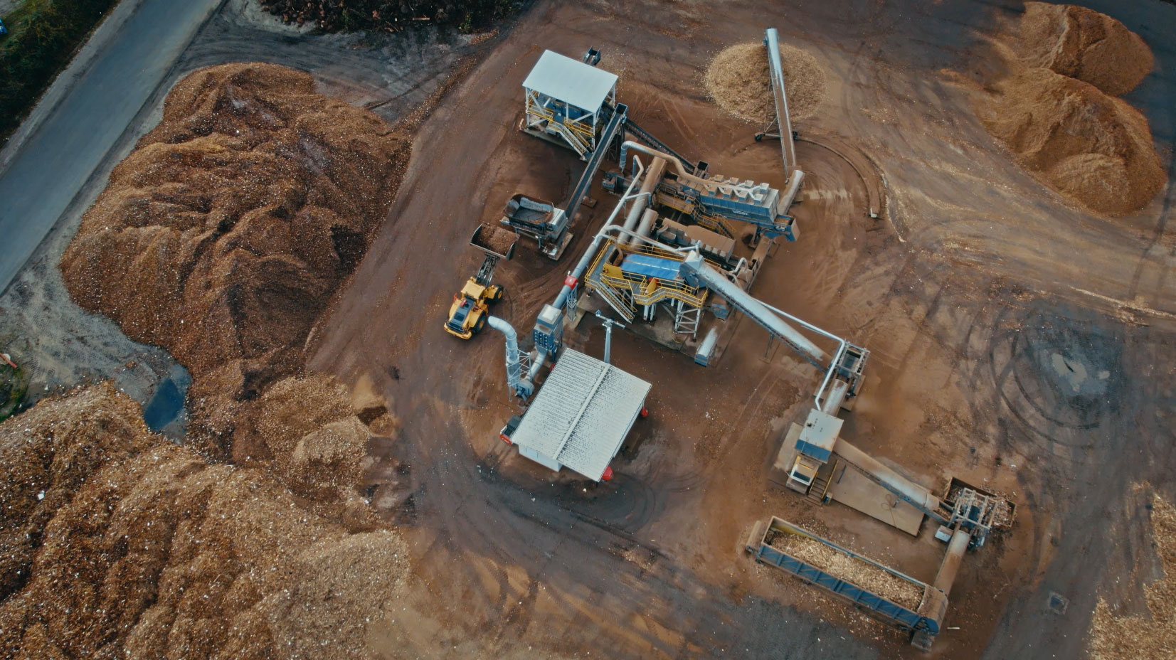 Chantier en cours filmé pour valoriser l'avancement de l'ouvrage